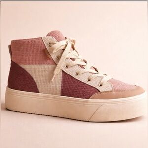 New! Rocket Dog Flair Pink Patchwork Women's High Top Sneakers size 8.5
